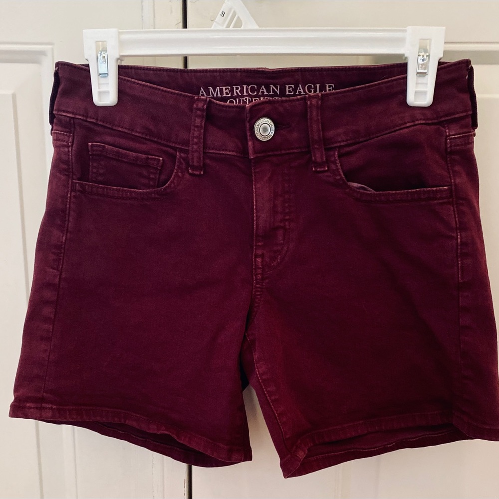American Eagle Super Stretch High Waisted Shorts.